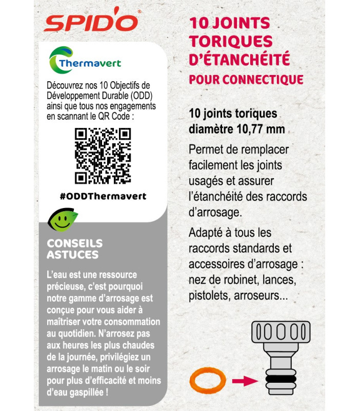 Joints toriques d'étancheité x 10