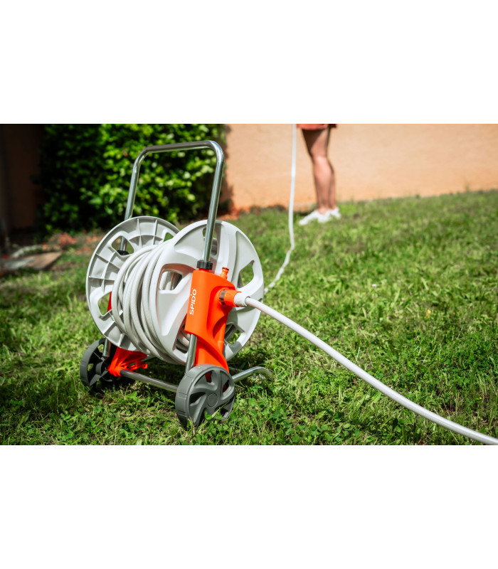Dévidoir sur roues avec tuyau 20 m Ø 15 mm