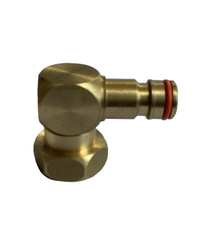 Raccord coudé laiton pour dévidoir F 20/27