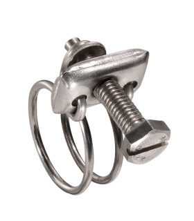 Colliers double fil inox 15x18 (x2)