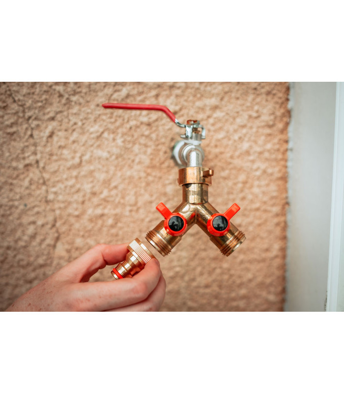 Nez de robinet Y laiton