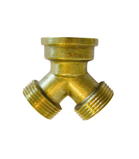 Jonction filetée Y laiton 2 voies