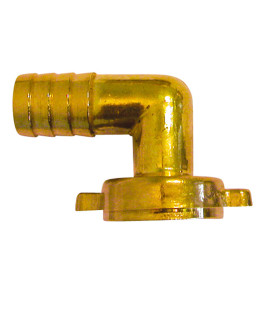 Raccord femelle coudé cannelé laiton 15 mm