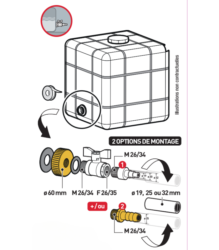 Kit cuve récupérateur eau de pluie