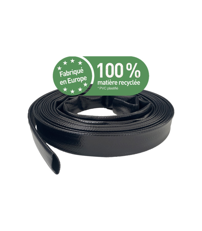 Tuyau plat d'évacuation recyclé 10 m - Diamètre 25 mm