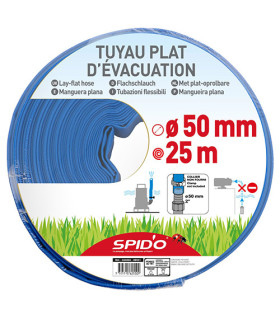 Tuyau plat d'évacuation 25 m Ø 50 mm