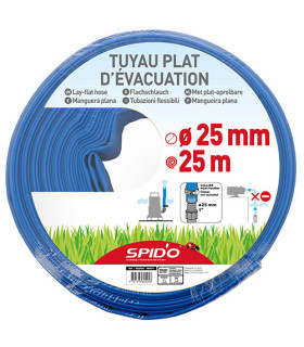 Tuyau plat d'évacuation 25 m Ø 25 mm