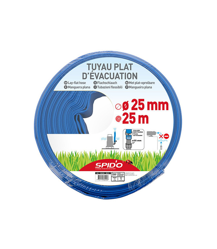 Tuyau plat d'évacuation 25 m Ø 25 mm