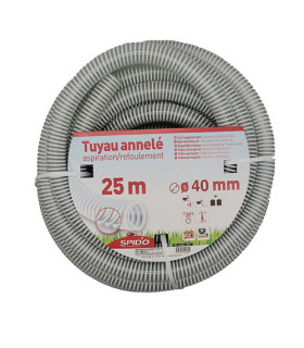 Tuyau en PVC armé souple à spirales  25 m Ø 40 mm