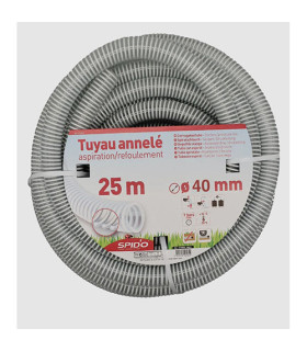 Tuyau en PVC armé souple à spirales  7 m Ø 40 mm