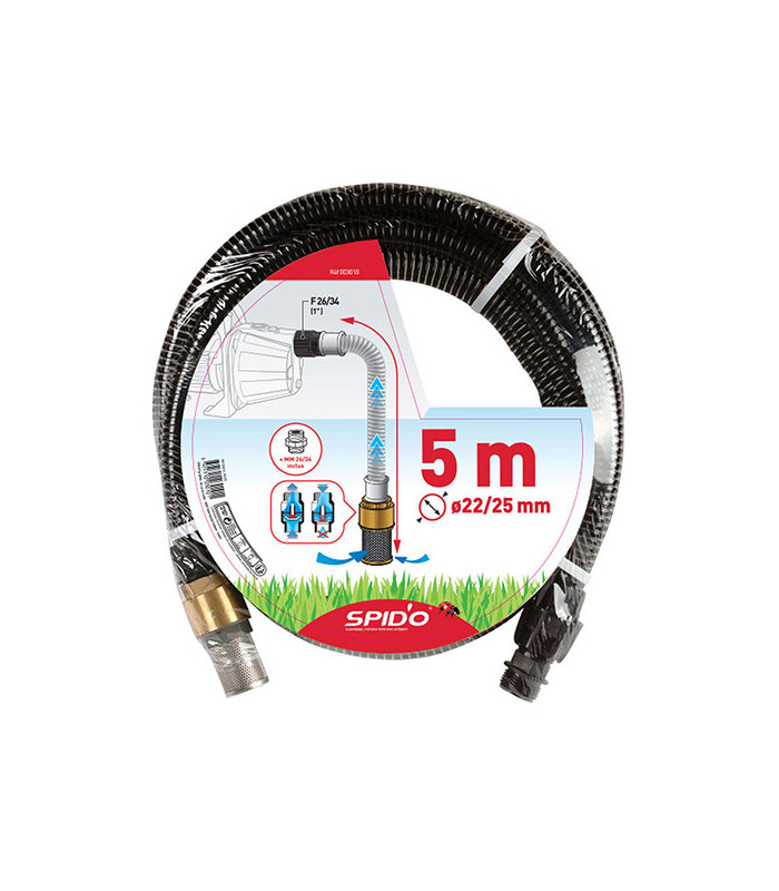 Kit d'aspiration laiton 5 mètres