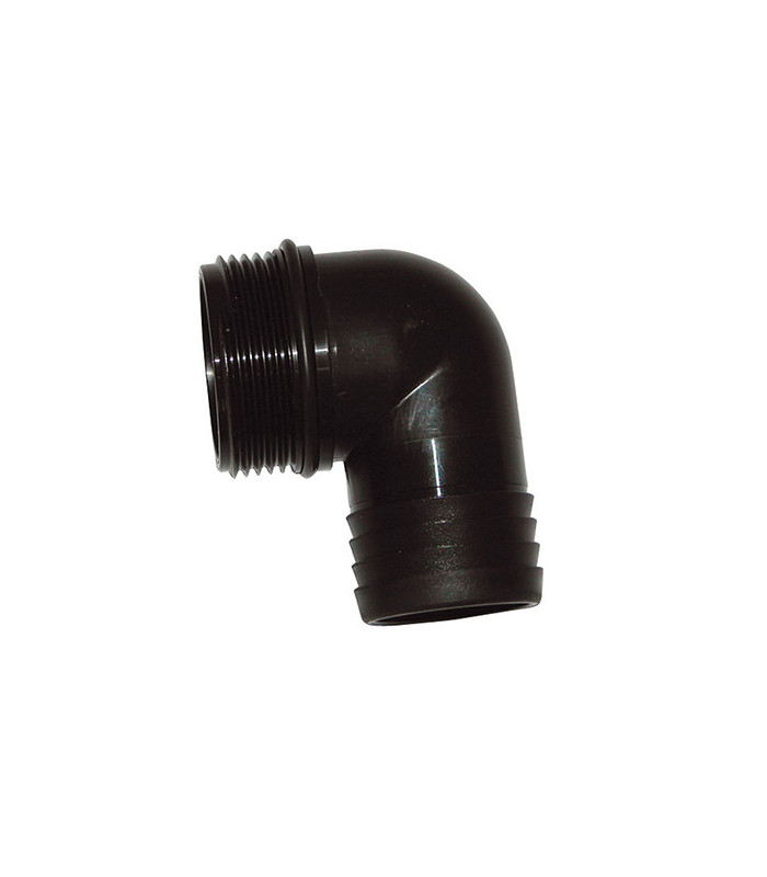Raccord plastique coudé cannelé M 33/42 ⌀ 30