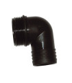 Raccord plastique coudé cannelé M 33/42 - ∅ 30