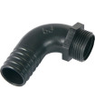 Raccord plastique coudé cannelé M 26/34 - ∅ 30