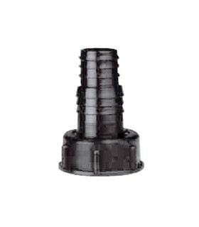 Raccord plastique droit F 33/42 cannelé