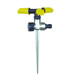 Arroseur rotatif à planter 3 jets avec pique métal