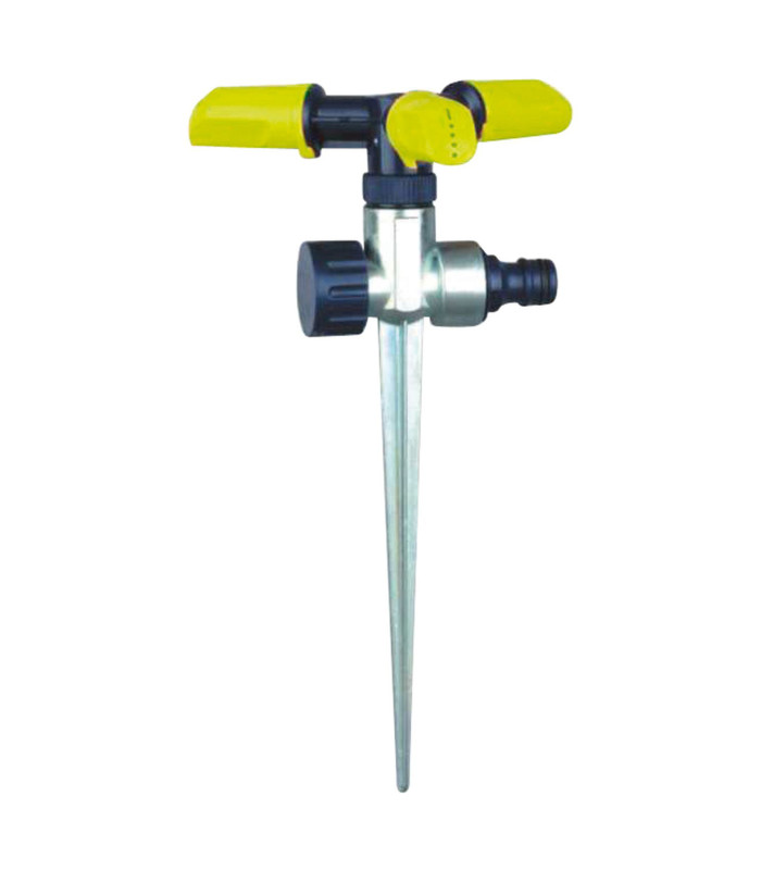 Arroseur rotatif à planter 3 jets avec pique métal