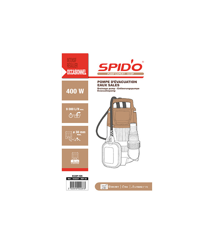 Seconde Chance - Neuf avec défaut d'emballage - Pompe d'évacuation Spid'o ECOP 105