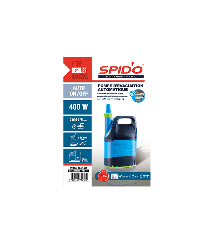 Pompe d'évacuation Spid'O Classic CDW 400